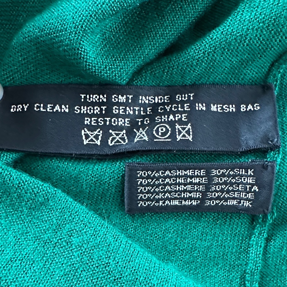 Ralph Lauren Black Label Green Cashmere Silk Turtleneck Sweater - Picture 7 of 9